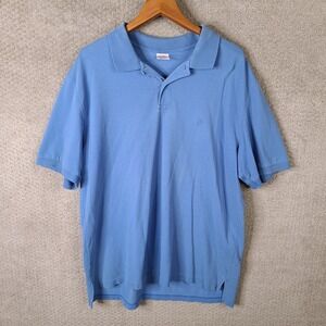 Brooks Brothers Shirt Men XL Blue 1818 Performance Polo Golf Rugby Cotton Preppy